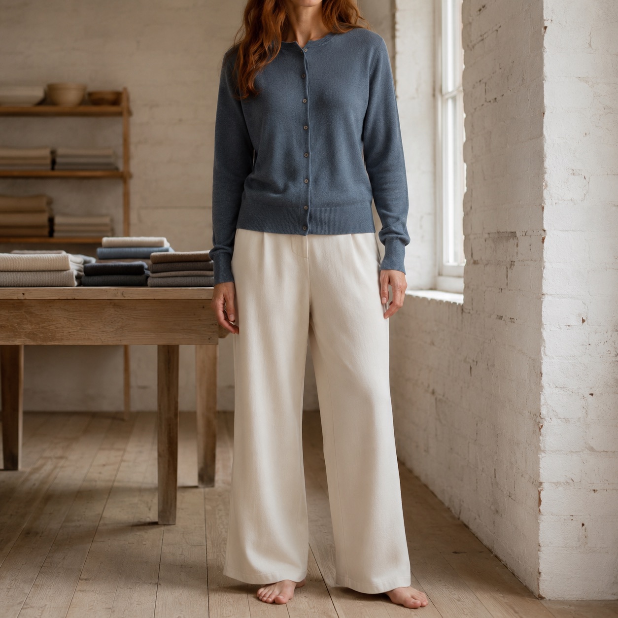 Orsett Fine Knit Cardigan Orsett Fine Knit Cardigan — WOOL BARN knitwear, product photograph
