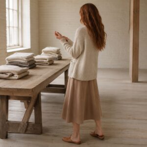 Eddisbury Shawl Collar Cardigan — WOOL BARN knitwear, product photograph