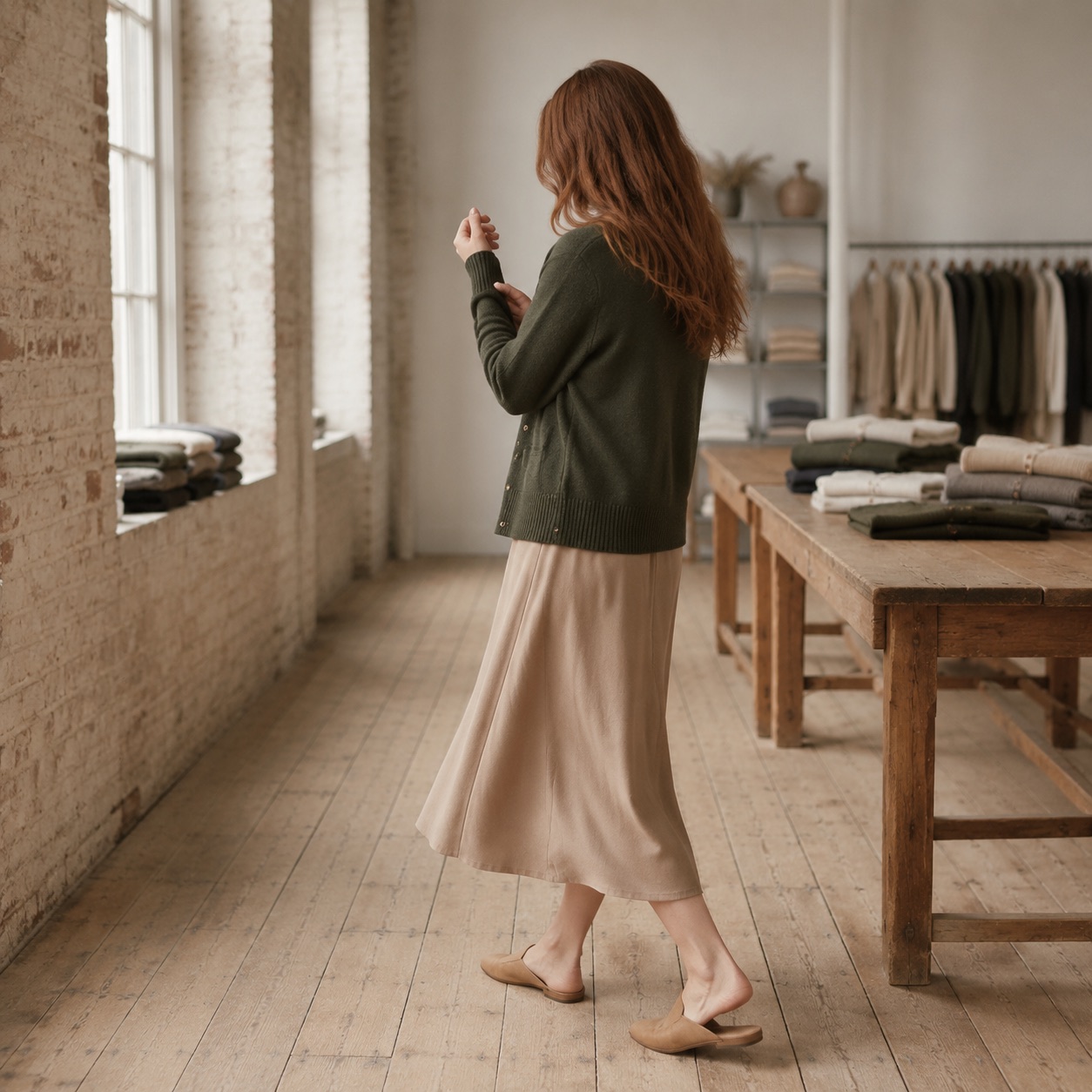 Mardale Fine Knit Cardigan — Cardigans by WOOL BARN. worn by a model.