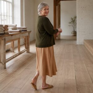 Mardale Fine Knit Cardigan — Cardigans by WOOL BARN. worn by a model.