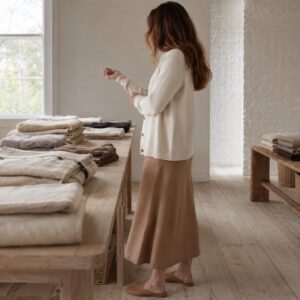 Fennel Button Front Cardigan — WOOL BARN knitwear, product photograph