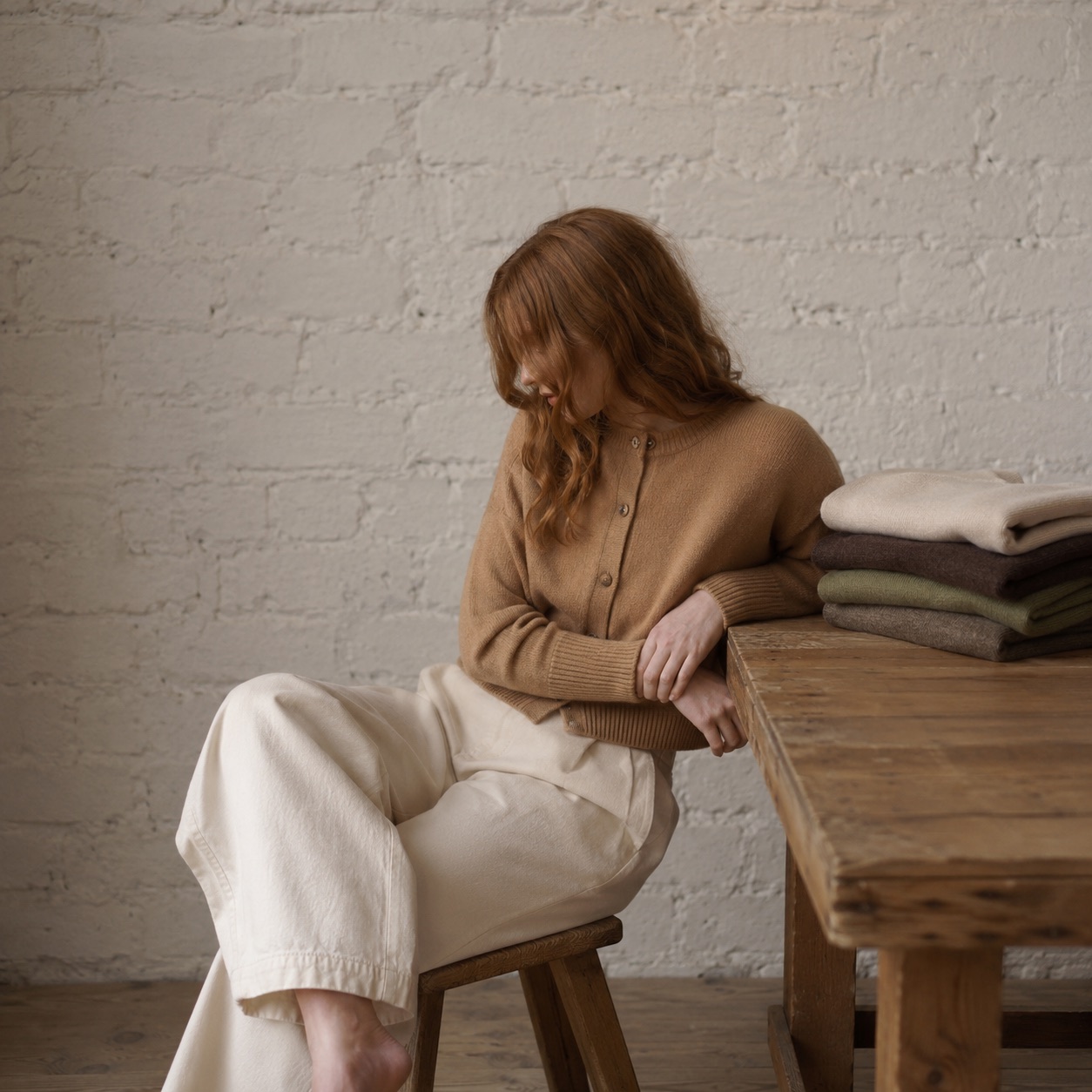 Nether Cropped Cardigan Nether Cropped Cardigan — WOOL BARN knitwear, product photograph