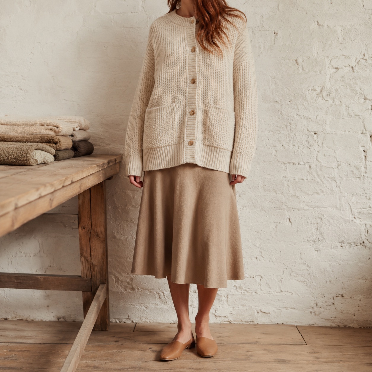 Kelmscott Chunky Knit Cardigan — Cardigans by WOOL BARN. worn by a model.