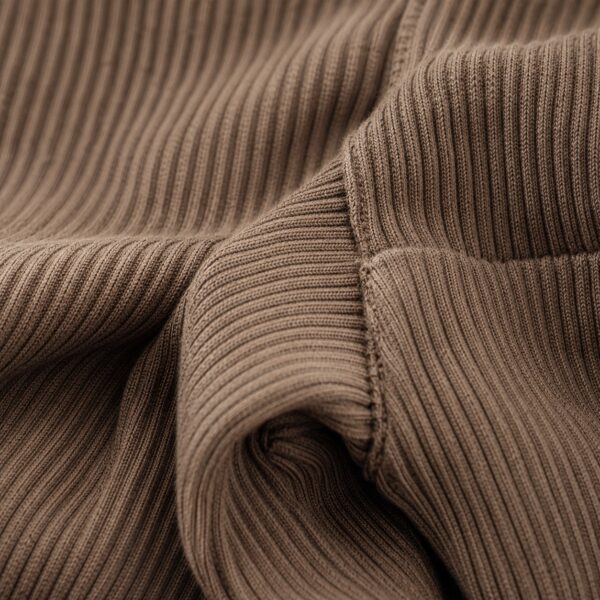 Berkswell Rib Knit Dress — close detail of the material (Knitted Dresses).