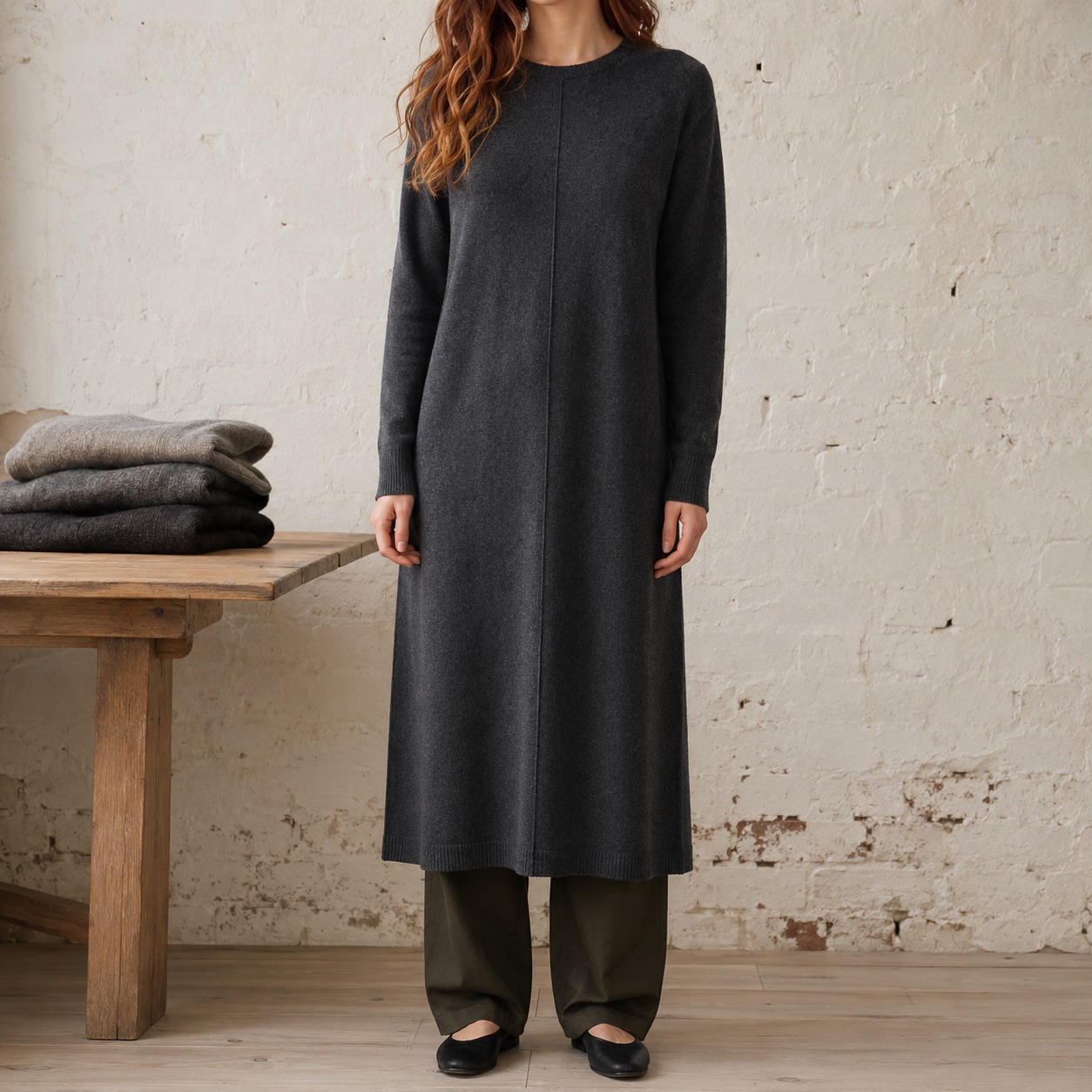 Mardale Midi Knit Dress Mardale Midi Knit Dress — WOOL BARN knitwear, product photograph