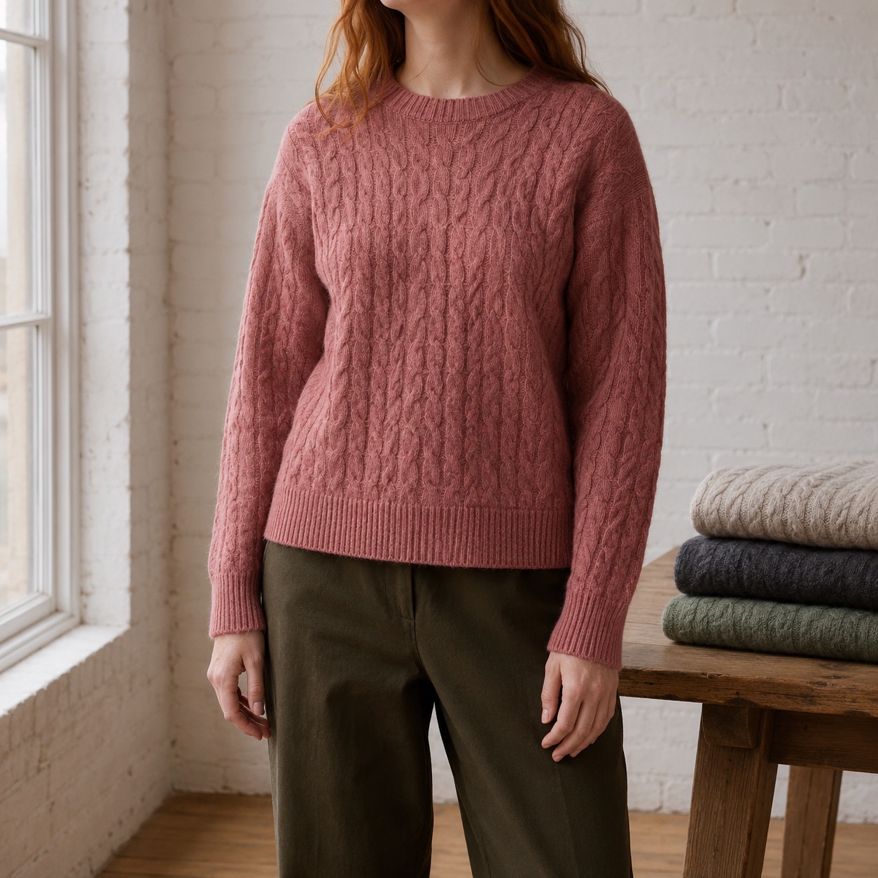 Mardale Cable Knit Jumper Mardale Cable Knit Jumper — WOOL BARN knitwear, product photograph