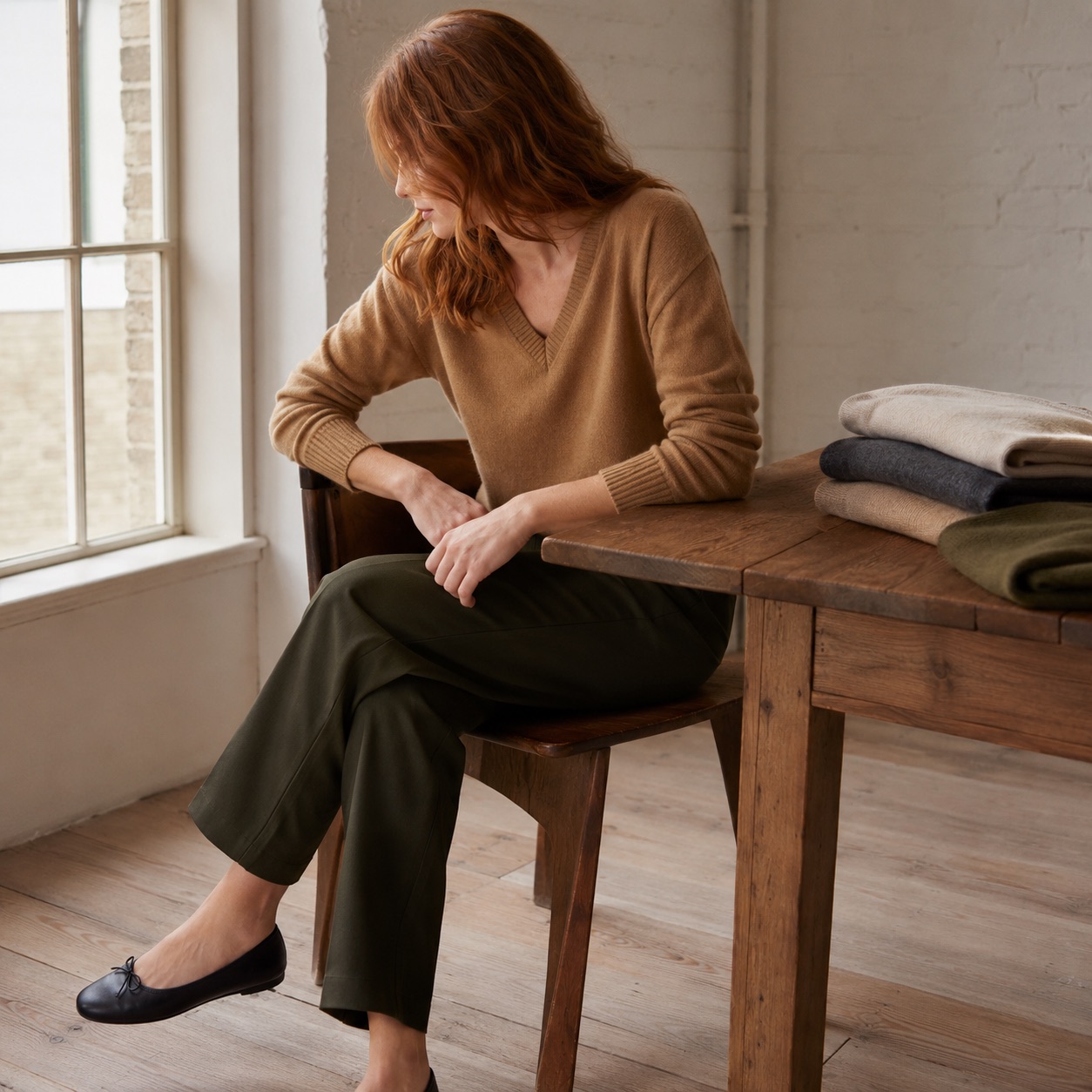 Corve V-Neck Jumper Corve V-Neck Jumper — WOOL BARN knitwear, product photograph