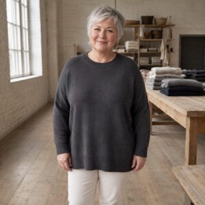 Kelmscott Oversized Jumper — Jumpers by WOOL BARN. worn by a model.