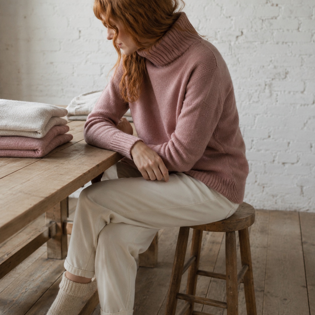 Rowan Roll Neck Jumper Rowan Roll Neck Jumper — WOOL BARN knitwear, product photograph