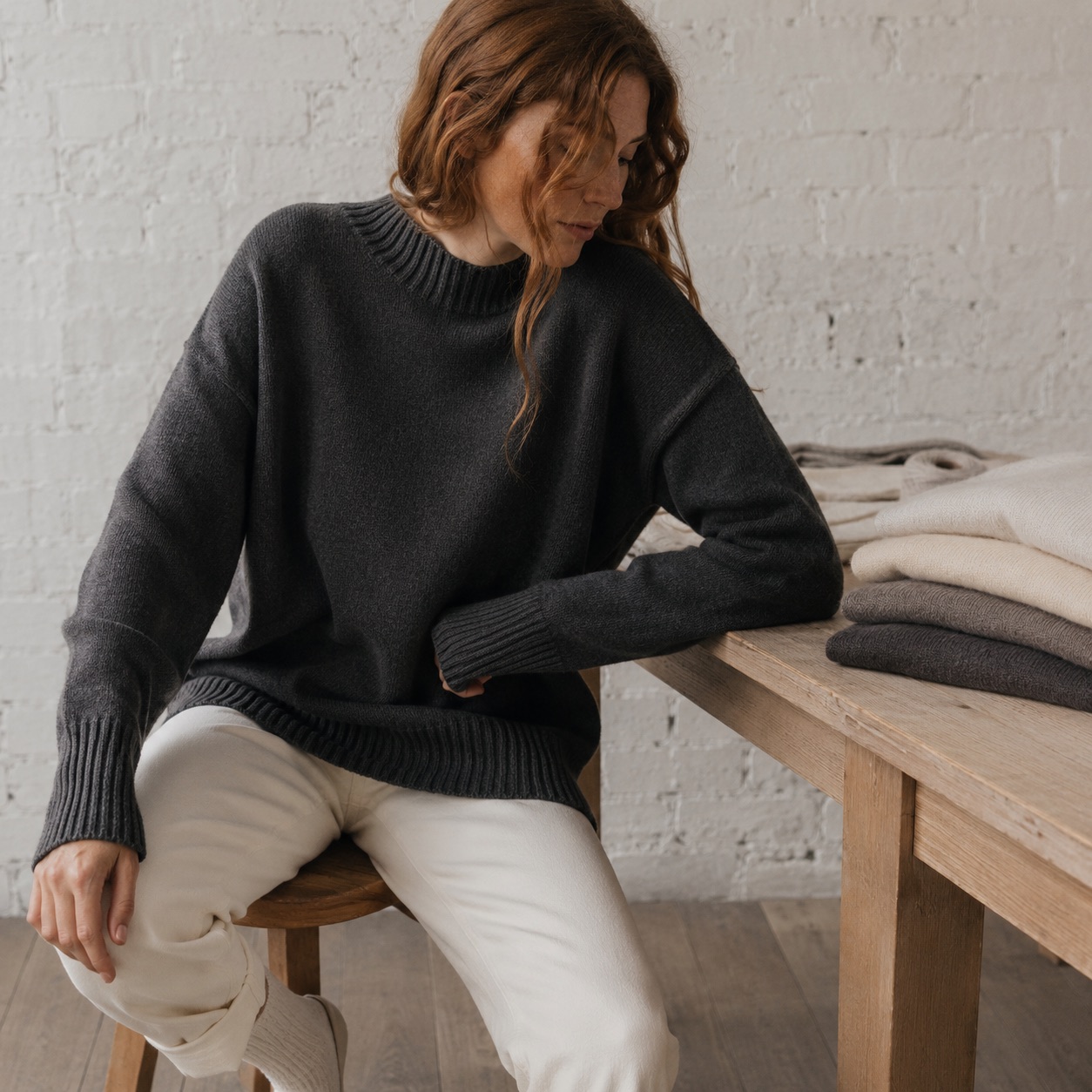 Wren Oversized Jumper Wren Oversized Jumper — WOOL BARN knitwear, product photograph