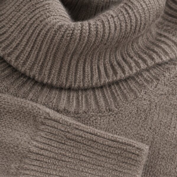 Hartley Roll Neck Jumper — close detail of the material (Jumpers).