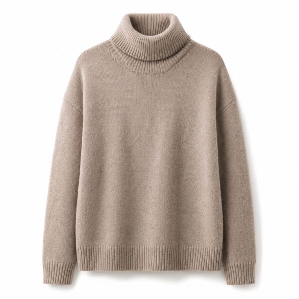Hartley Roll Neck Jumper — product shot, laid out flat (Jumpers).