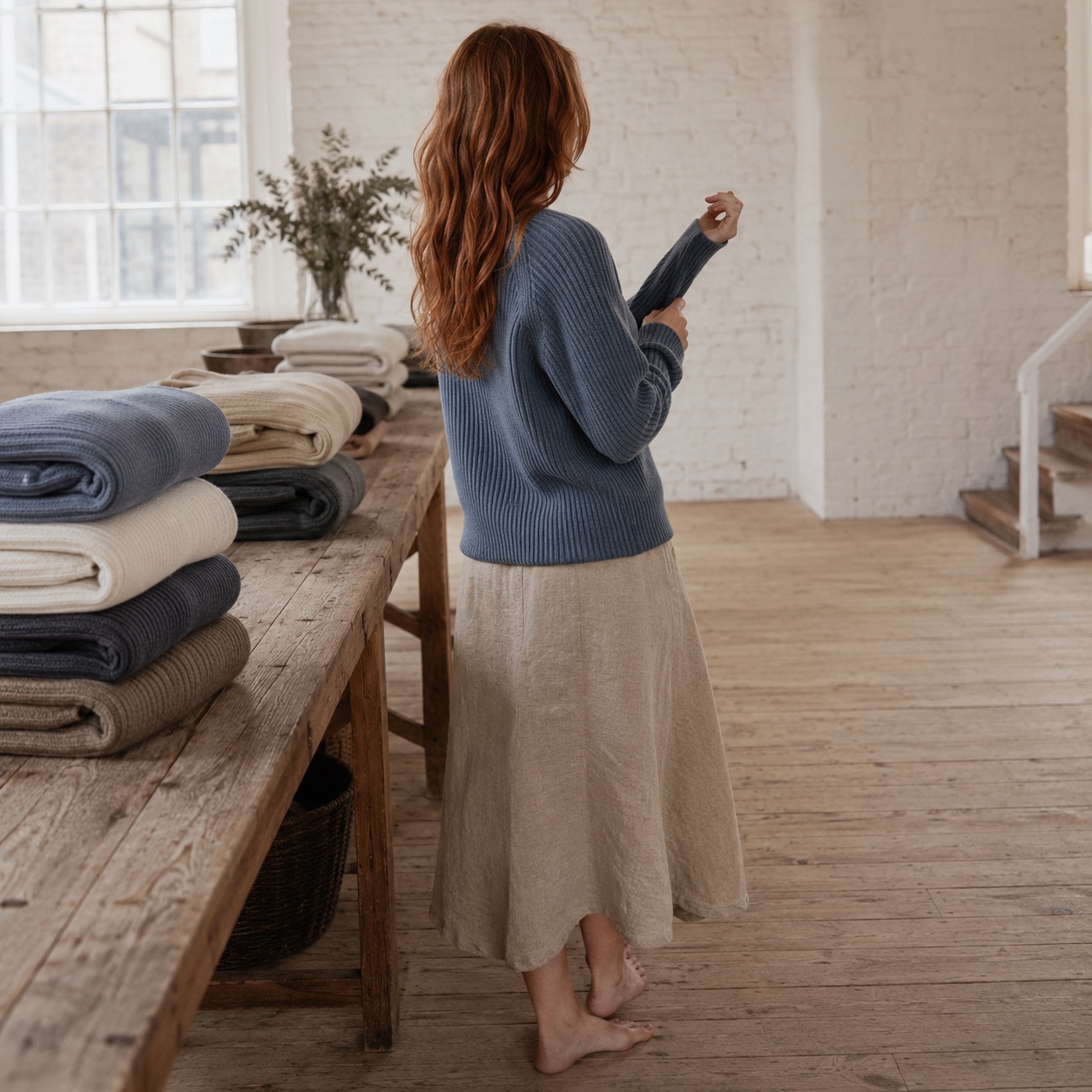 Nether Rib Knit Jumper Nether Rib Knit Jumper — WOOL BARN knitwear, product photograph