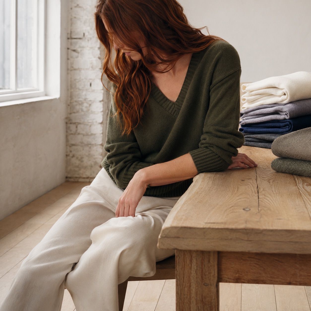 Mardale V-Neck Jumper Mardale V-Neck Jumper — WOOL BARN knitwear, product photograph