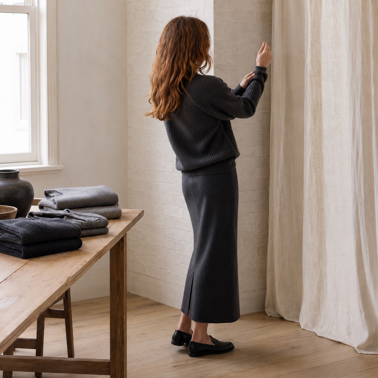 Orsett Rib Knit Jumper — Jumpers by WOOL BARN. worn by a model.