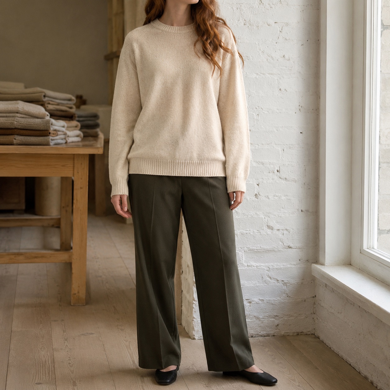 Wren Crew Neck Jumper Wren Crew Neck Jumper — WOOL BARN knitwear, product photograph