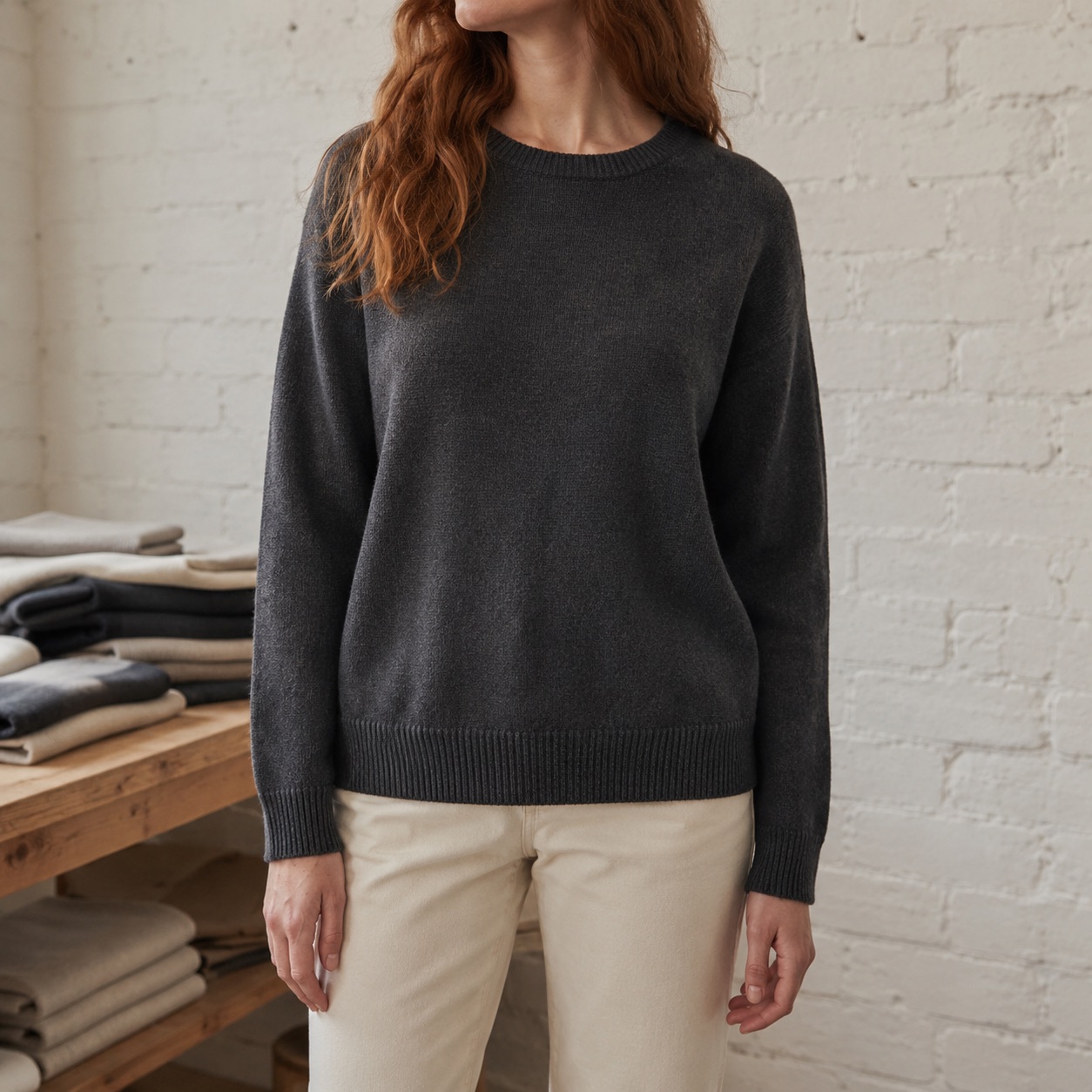 Eddisbury Crew Neck Jumper Eddisbury Crew Neck Jumper — WOOL BARN knitwear, product photograph
