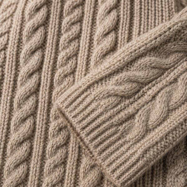 Hartley Cable Knit Jumper — close detail of the material (Jumpers).