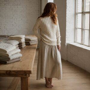 Ashcombe Cable Knit Jumper — WOOL BARN knitwear, product photograph